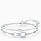 Swarovski Infinity Bangle, White, Rhodium Plated